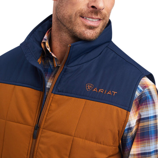 ARIAT MENS CRIUS VEST CHESTNUT/NAVY