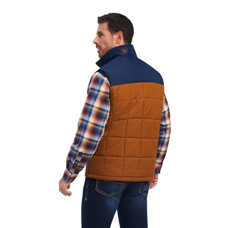 ARIAT MENS CRIUS VEST CHESTNUT/NAVY