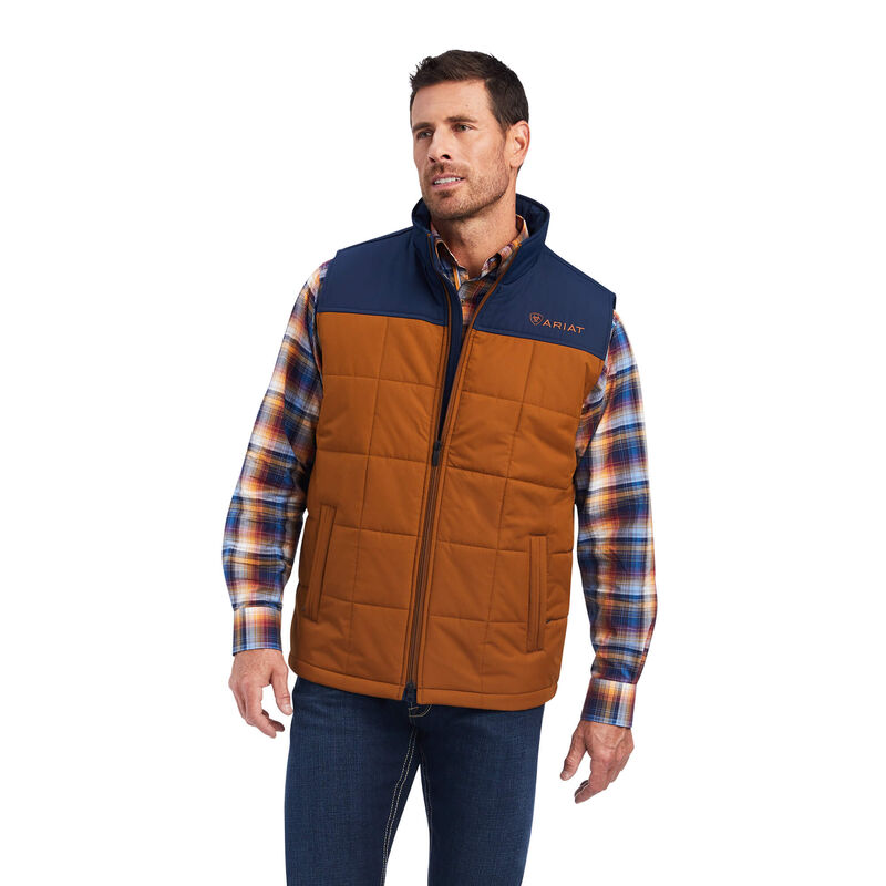 ARIAT MENS CRIUS VEST CHESTNUT/NAVY