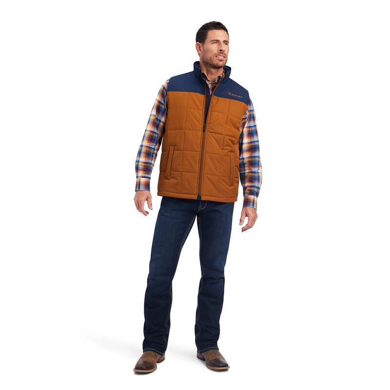 ARIAT MENS CRIUS VEST CHESTNUT/NAVY