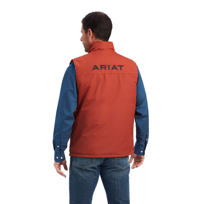 ARIAT MENS TEAM LOGO VEST ARABIAN SPICE