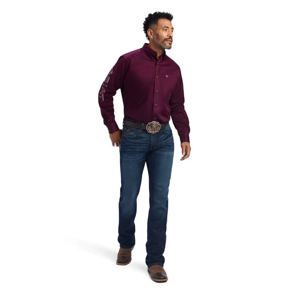 ARIAT MNS TEAM LS SHRT GRAPE