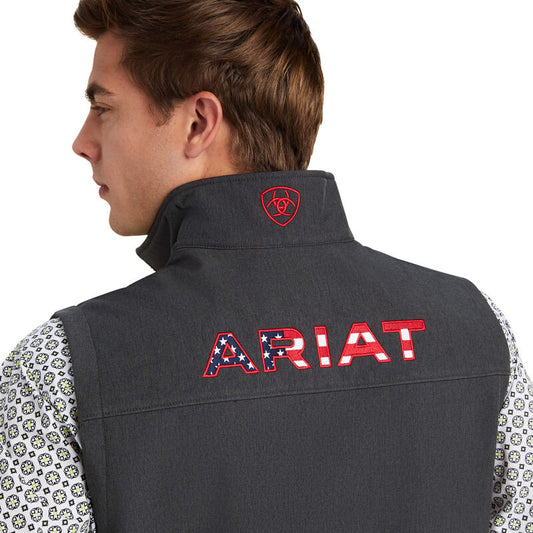 ARIAT MENS SOFTSHELL VEST CHARCOAL