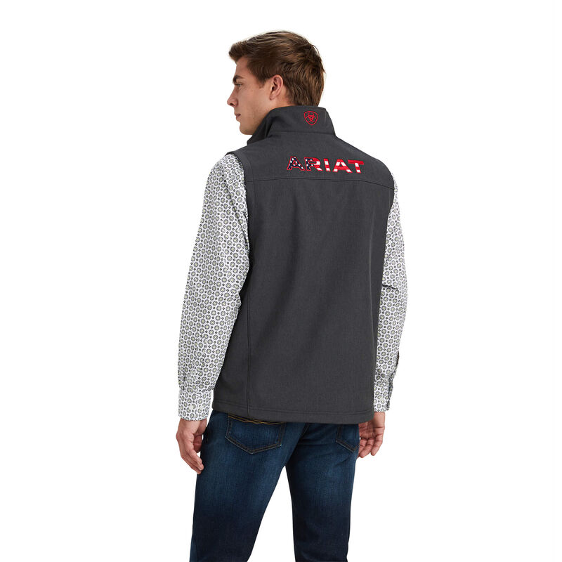 ARIAT MENS SOFTSHELL VEST CHARCOAL