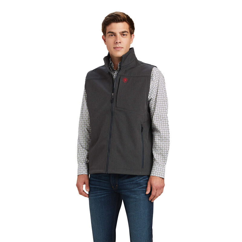 ARIAT MENS SOFTSHELL VEST CHARCOAL