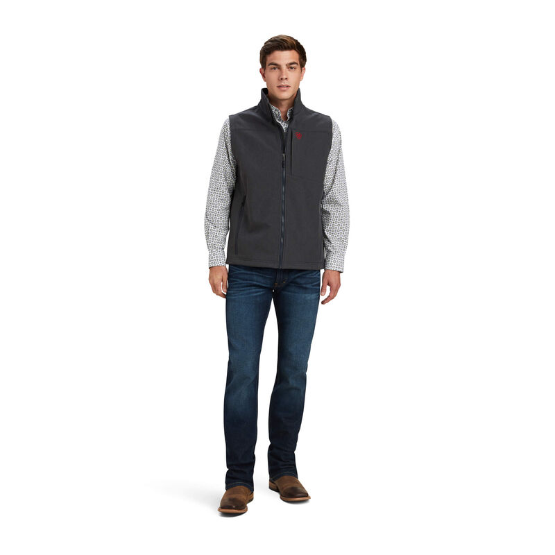 ARIAT MENS SOFTSHELL VEST CHARCOAL
