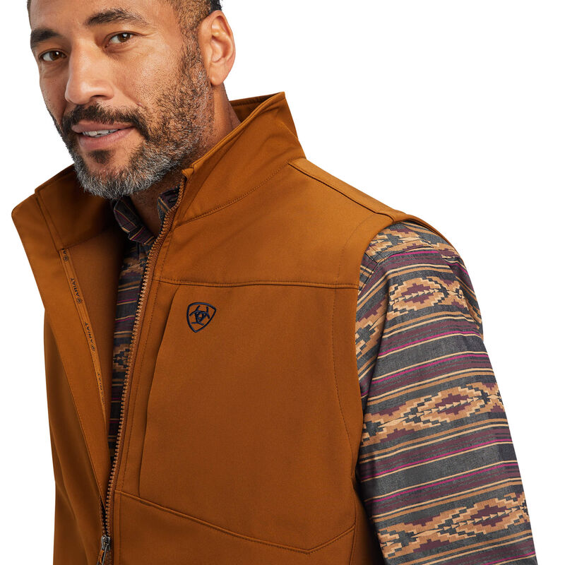 ARIAT MENS SOFTSHELLL VEST CHESTNUT