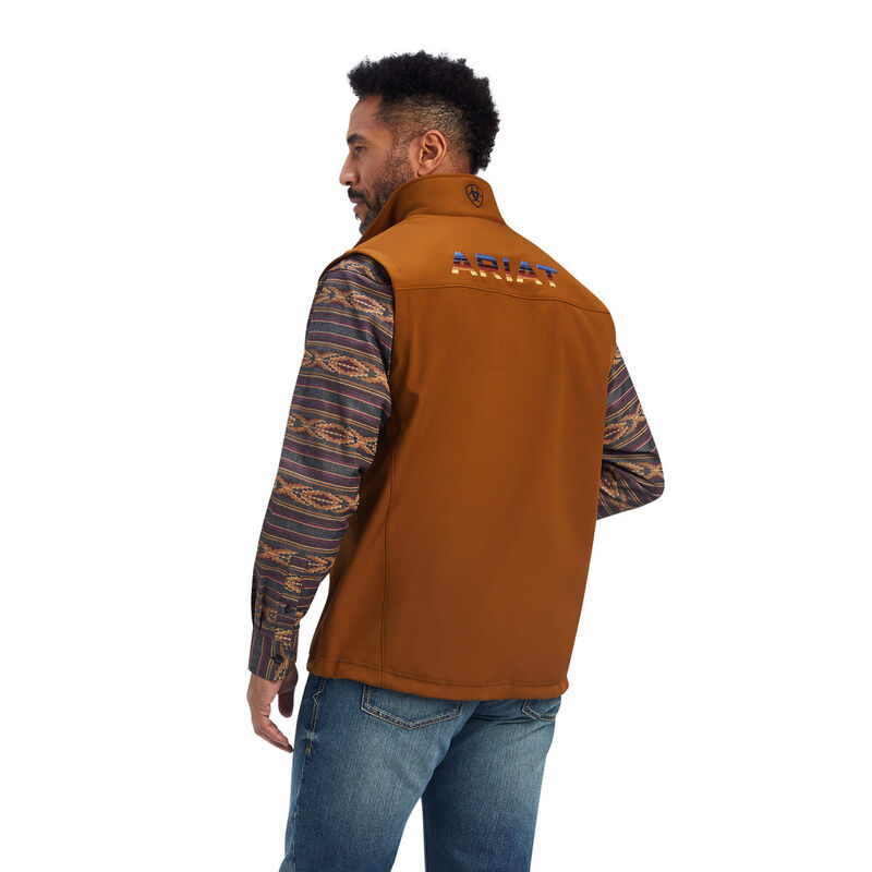 ARIAT MENS SOFTSHELLL VEST CHESTNUT