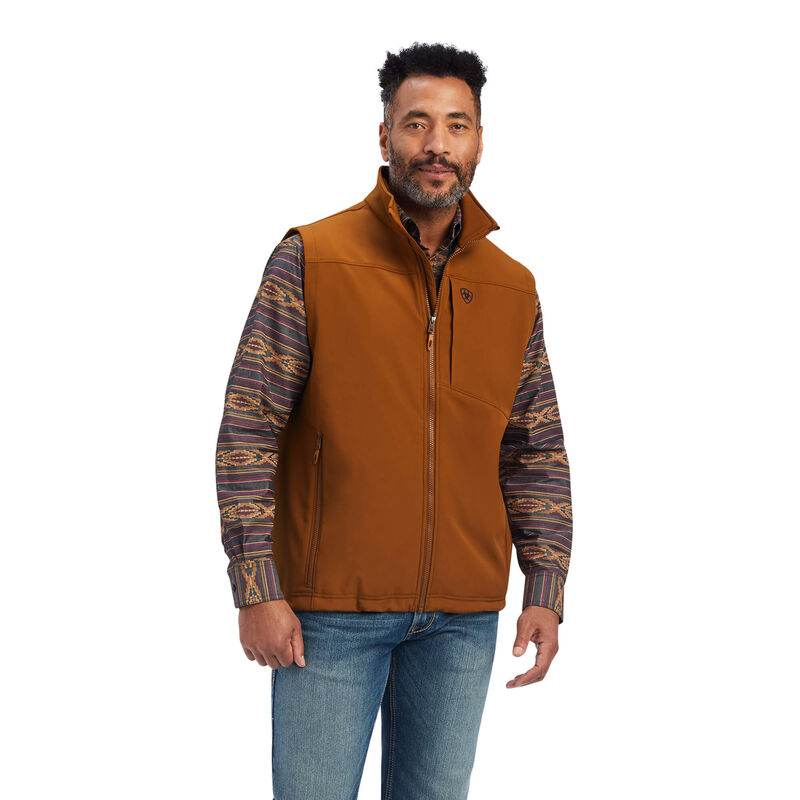 ARIAT MENS SOFTSHELLL VEST CHESTNUT