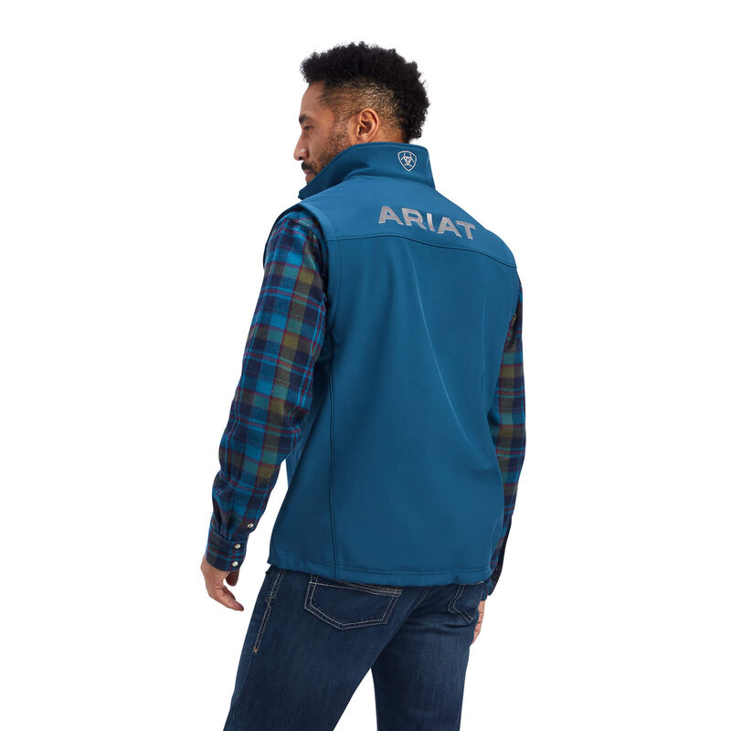 ARIAT MENS SOFTSHELL VEST MAJOLCA BLUE