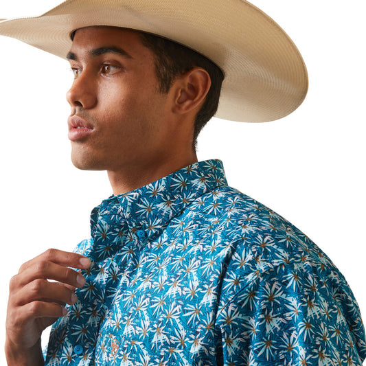 Ariat Mens Blue Print Shirt