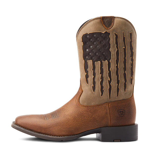 ARIAT MENS SPORT MY COUNTRY VENTEK BOOT BROWN