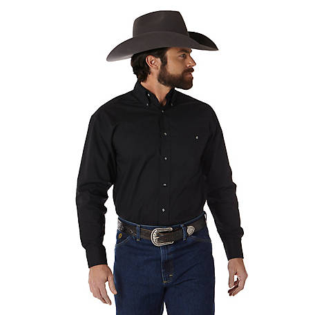 SHIRT GEORGE STRAIT WRANGLER LONG SLEEVE BLACK