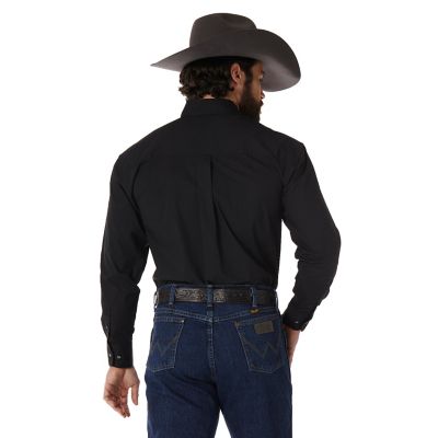 SHIRT GEORGE STRAIT WRANGLER LONG SLEEVE BLACK
