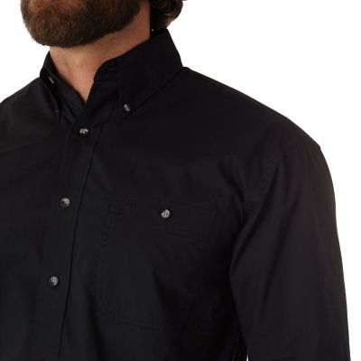 SHIRT GEORGE STRAIT WRANGLER LONG SLEEVE BLACK