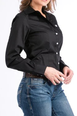 BLOUSE CINCH BLACK