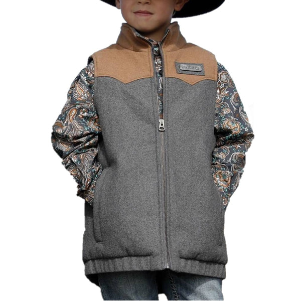 VEST CINCH BOYS CHARCOAL