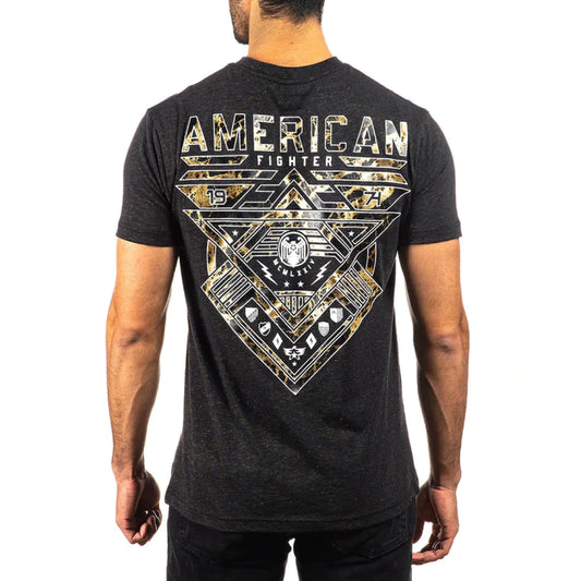 TEE AM FIGHTER MTVILLE HEATHER BLK/ GOLD