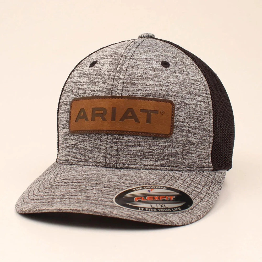 ARIAT HTHR LEATHER PATCH BLK