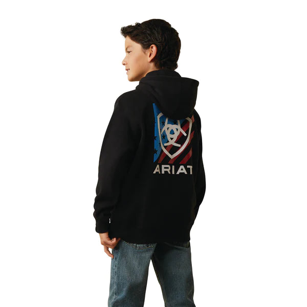 ARIAT BYS AMERICANA HOODIE BLK