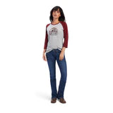 ARIAT WMS 3/4 SLV HTHR GREY