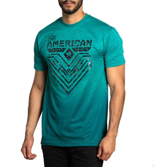 AMERICAN FIGHTER CRYSTAL RIVER TEE OCEAN TEAL