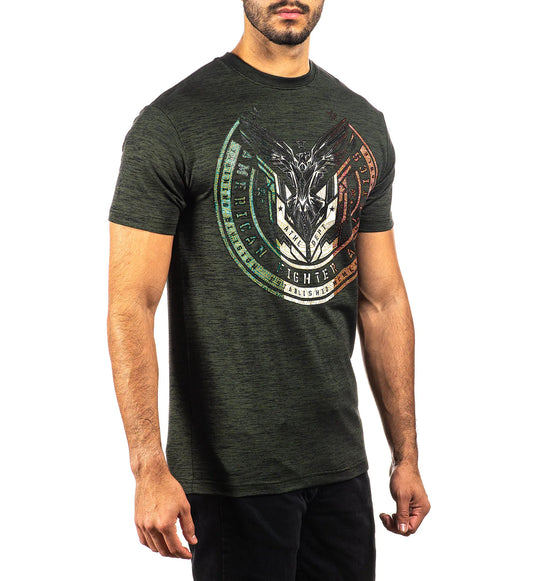 AMERICAN FIGHTER TEE MILITARY GREEN