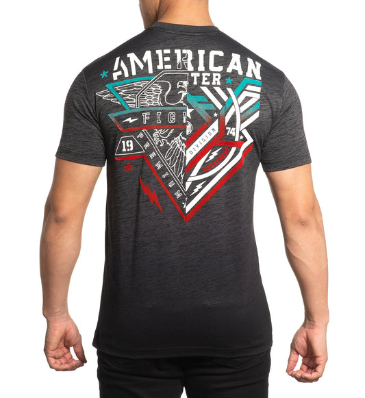 AMERICAN FIGHTER LAWLER TEE BLACK MASS