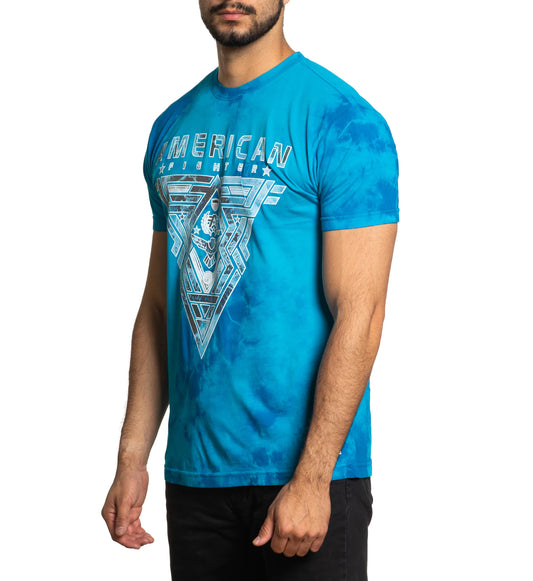 AMERICAN FIGHTER ELMORE TEE BLUE ZIRCON