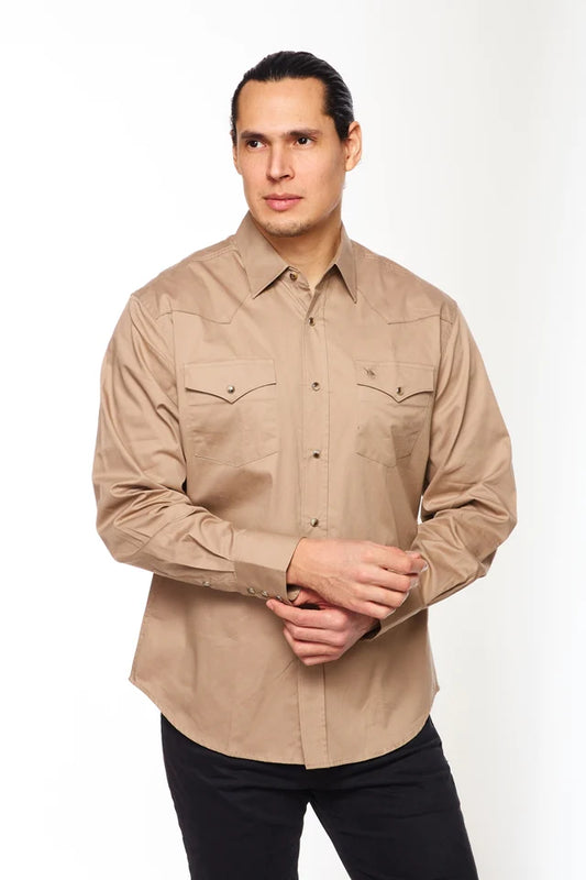 RODEO KHAKI PEARL SNAP