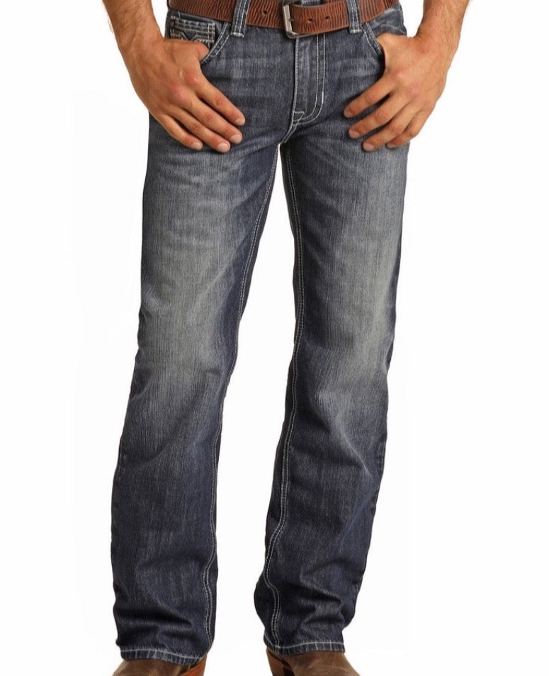 JEAN ROCK & ROLL DOUBLE BARREL LIGHT NAVY