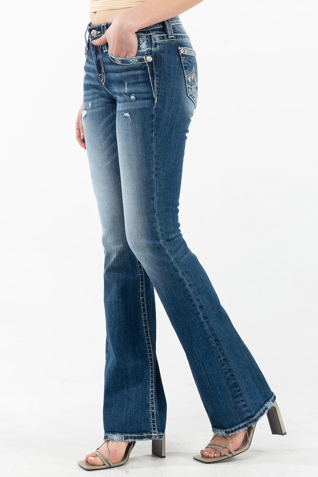 MID RISE BOOT MED BLU MISS ME JN
