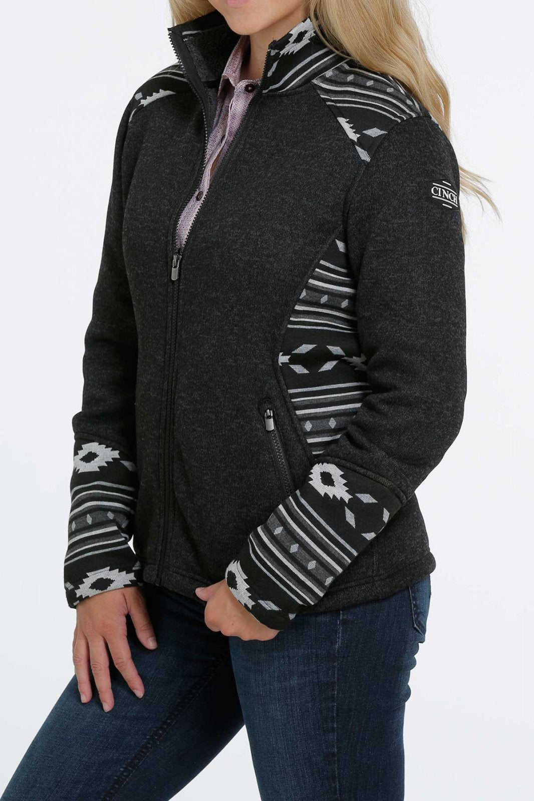 SWEATER JACKET CINCH BLACK