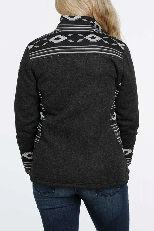 SWEATER JACKET CINCH BLACK