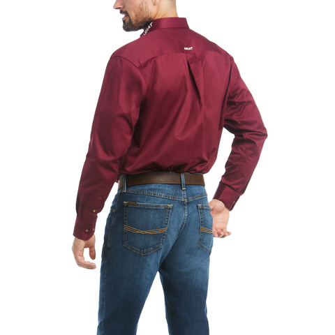 SHIRT ARIAT TEAM LOGO BURGANDY