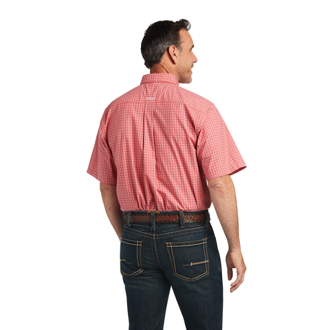 SHIRT ARIAT PRO QUILLER CLSSC SS CORAL FAN