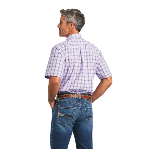 ARIAT MNS PRO BRUCE SS SHRT LAVENDER
