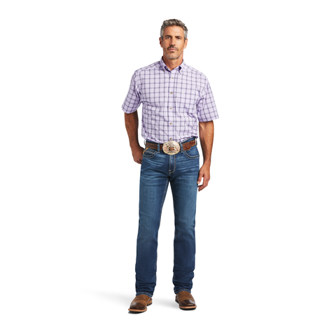 ARIAT MNS PRO BRUCE SS SHRT LAVENDER