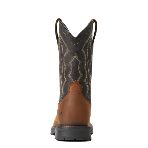 ARIAT MNS RIGTEK WST H2O CT DISTRSD BRN/BLK WK BT