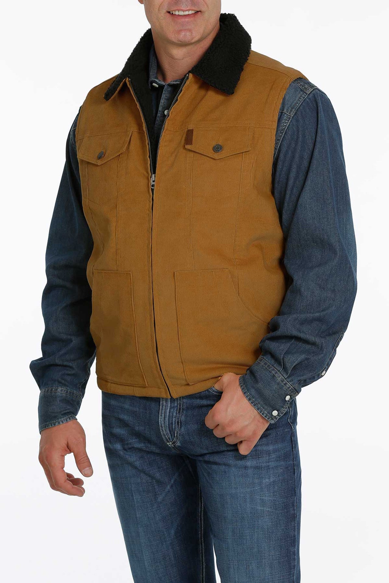 VEST CINCH CORDUROY GOLD