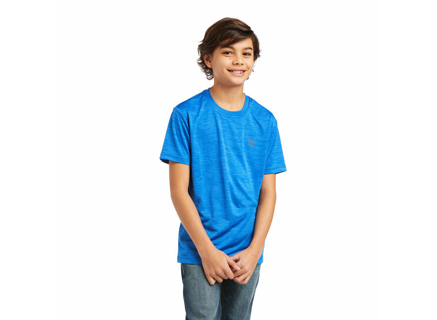 ARIAT BYS CHARGER SS TEE CERULEAN BLUE