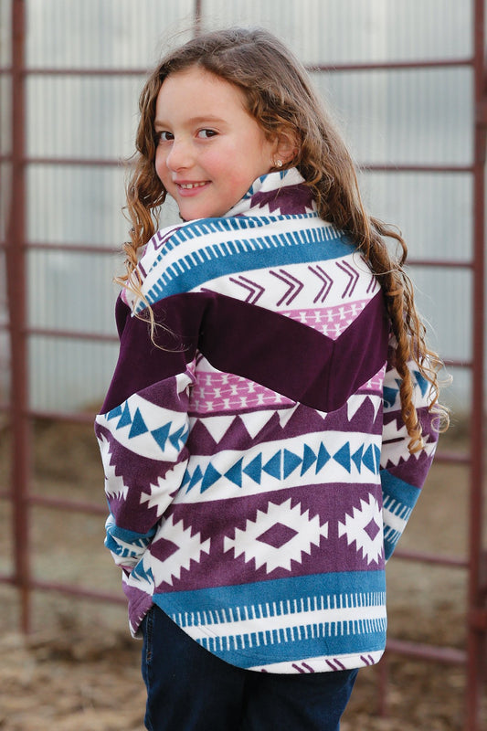 FLEECE CRUEL PRINT PURPLE