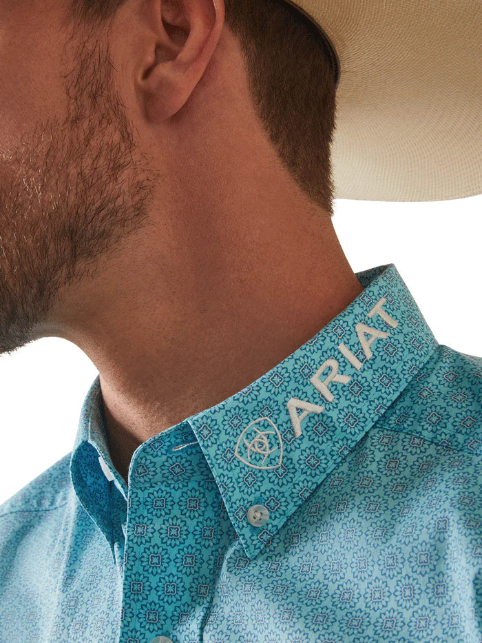 ARIAT MENS CAIDEN CLASSIC LONG SLEEVE BLUE