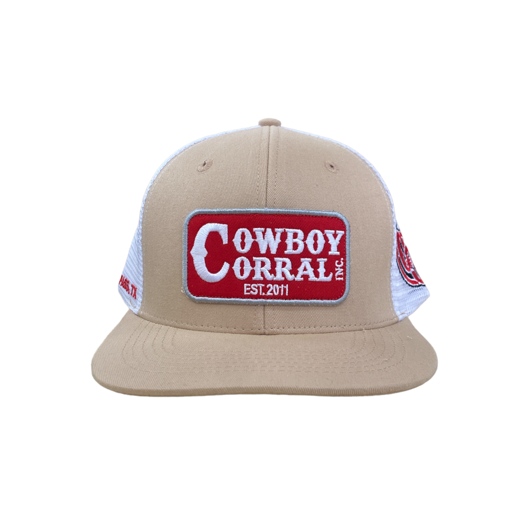 COWBOY CORRAL INC CAP KHAKI/RED