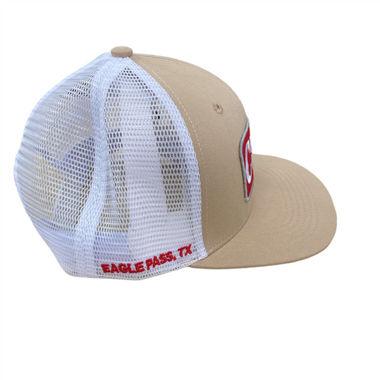 COWBOY CORRAL INC CAP KHAKI/RED