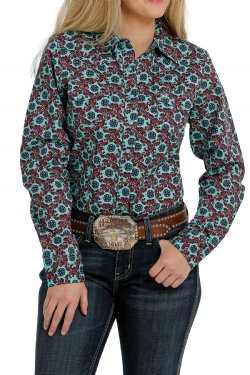BLOUSE CINCH TURQUOISE