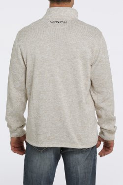 CINCH MNS 1/4 ZIP SWTR CREAM