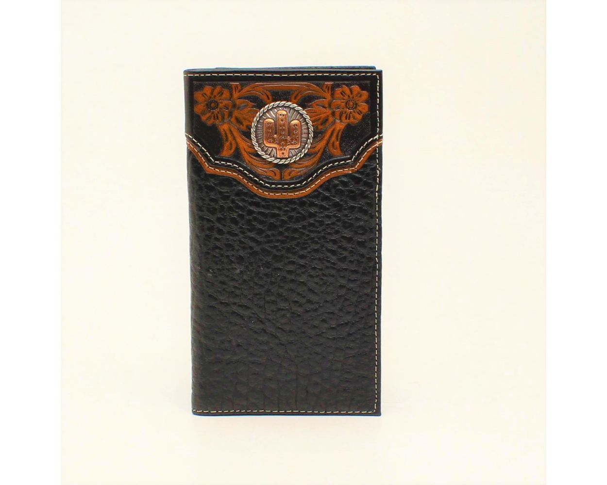WALLET CHECKBOOK CACTUS BRN