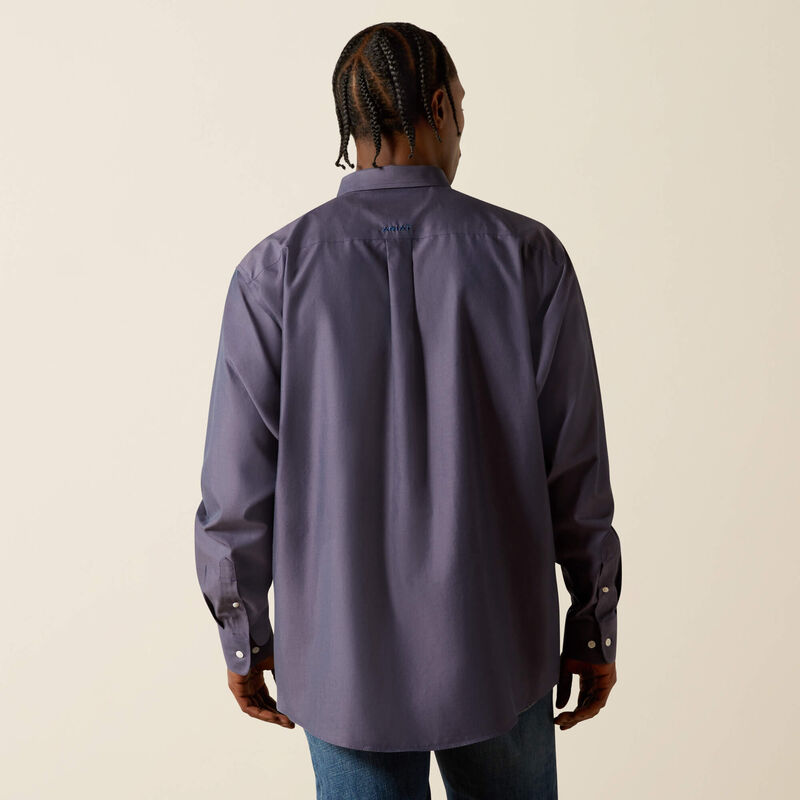 ARIAT MENS WRINKLE FREE SOLID PINPOINT SHIRT