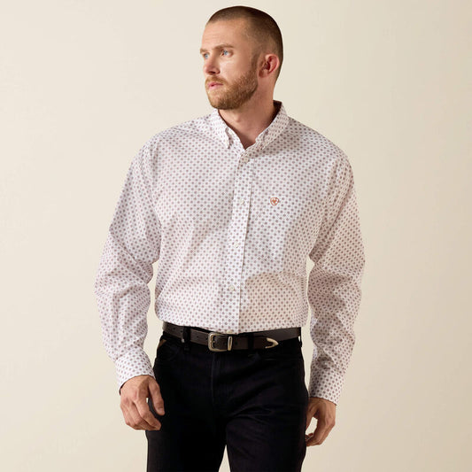 ARIAT MNS LS WF SHRT PRNT